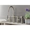 Kingston Brass KS2338KL Industrial Style Bridge Kitchen Faucet with Brass Sprayer, Brushed Nickel KS2338KL - alternate 5